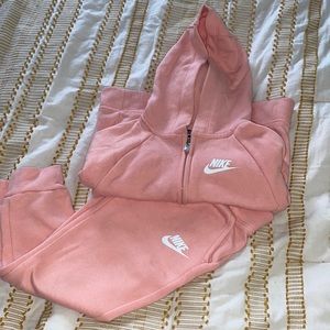 Girls pink Nike jogging suit